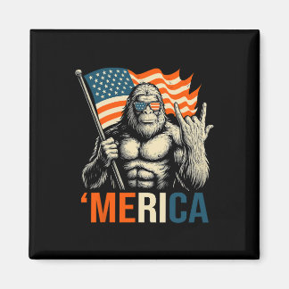 Aimant Drapeau de gorille ‘merica Lunettes de soleil drôl
