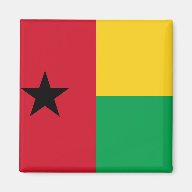 Aimant Drapeau de Guinée-Bissau (Devant)