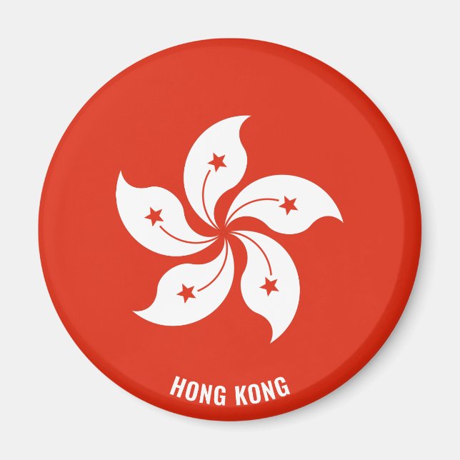 Aimant Drapeau de Hong Kong charmant patriotique (Devant)