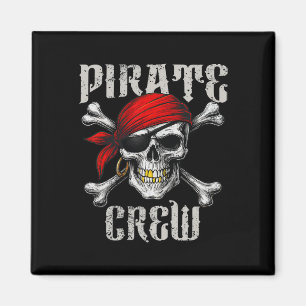 Aimant Drapeau De Jolly roger De L'Équipage Pirate Et Tra