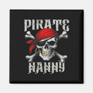 Aimant Drapeau De Jolly roger De Nounou Pirate Et Travers