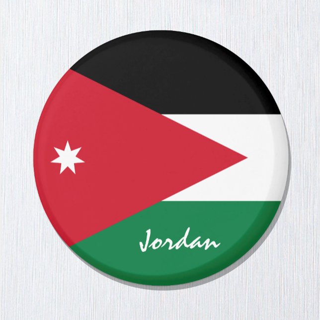 Aimant Drapeau de Jordanie et vacances en Jordanie, fans  (Créateur téléchargé)