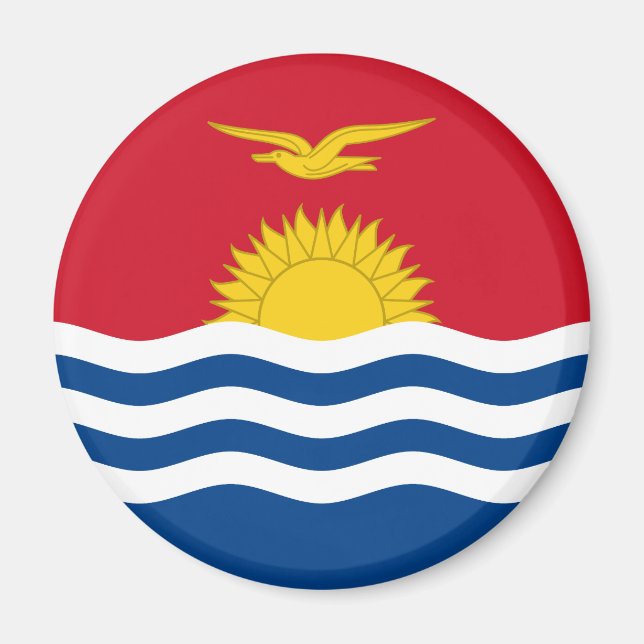 Aimant Drapeau de Kiribati patriotique (Devant)