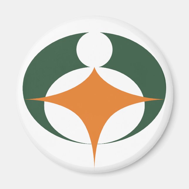 Aimant Drapeau de Koga, Shiga, Japon (Devant)