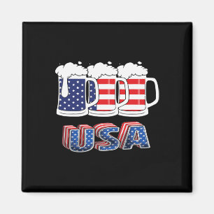 Aimant Drapeau de la bière américaine 4 juillet Merica Us