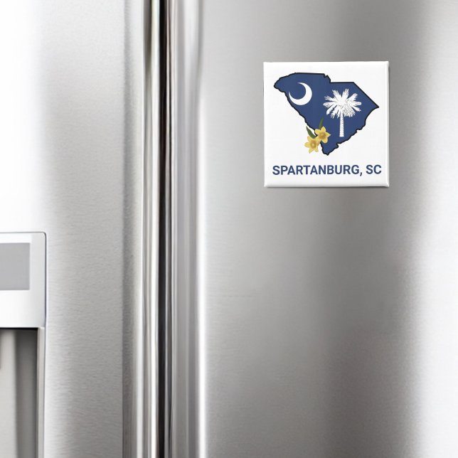 Aimant Drapeau de la Caroline du Sud Fleur de l'État Jess (Créateur téléchargé)