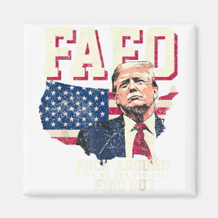 Aimant Drapeau de la carte américaine Fafo Trump Us
