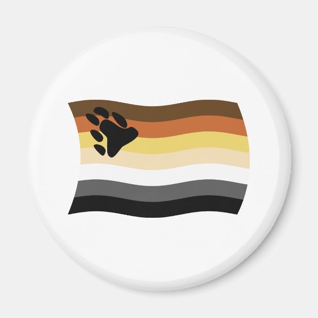 Aimant Drapeau de la Fraternité de l'Ours (Devant)