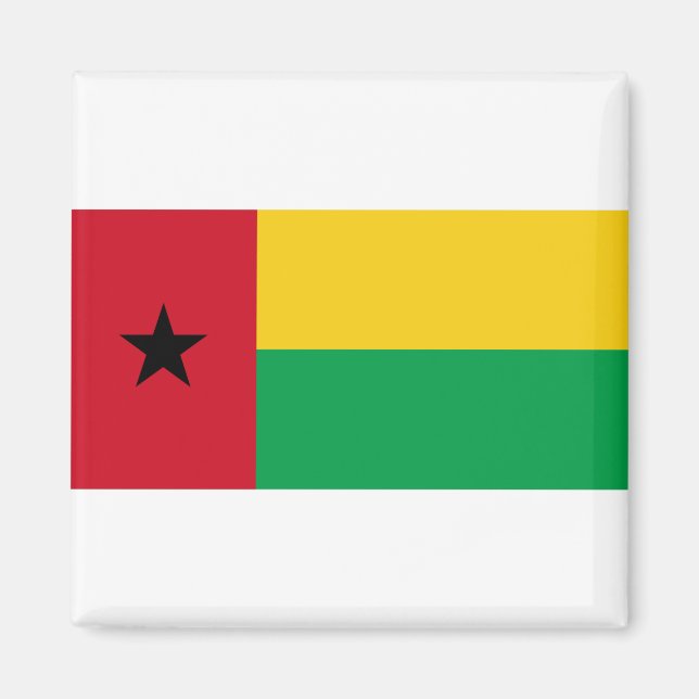 Aimant Drapeau de la Guinée Bissau (Devant)