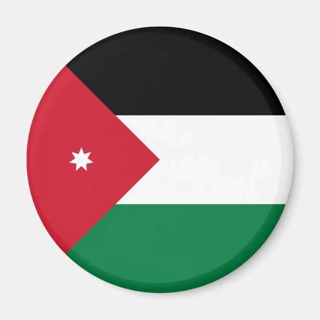 Aimant Drapeau de la Jordanie (Devant)