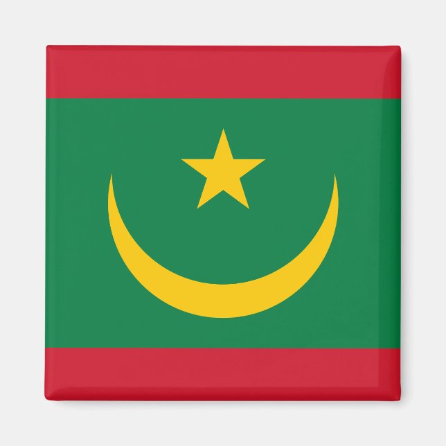 Aimant Drapeau de la Mauritanie (Devant)