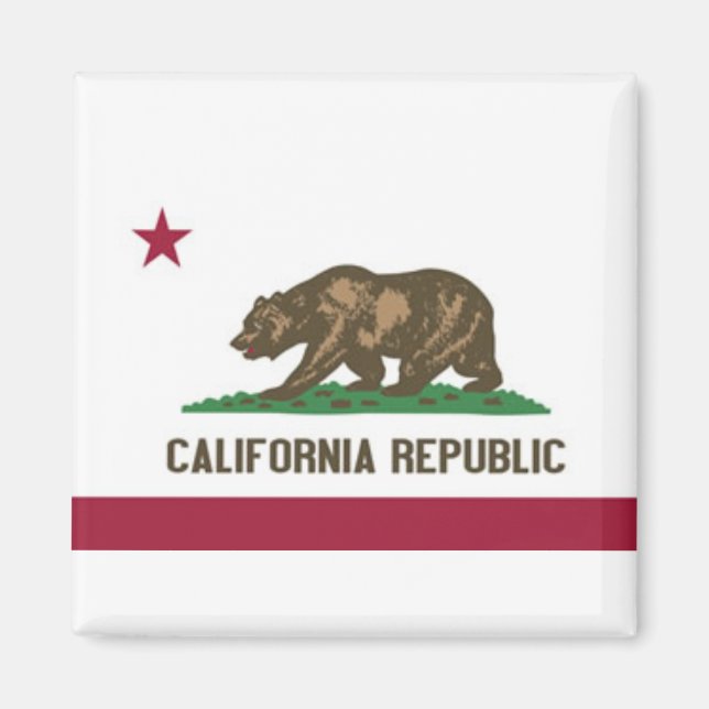 Aimant drapeau de la République de Californie (Devant)