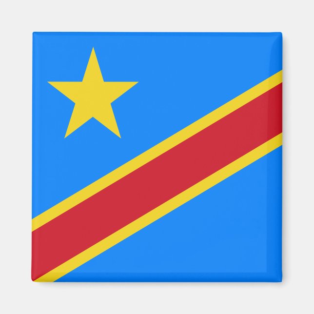 Aimant Drapeau de la République démocratique du Congo (Devant)