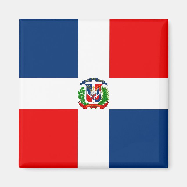Aimant Drapeau de la République Dominicaine (Devant)