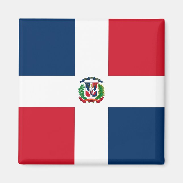 Aimant Drapeau de la République Dominicaine (Devant)