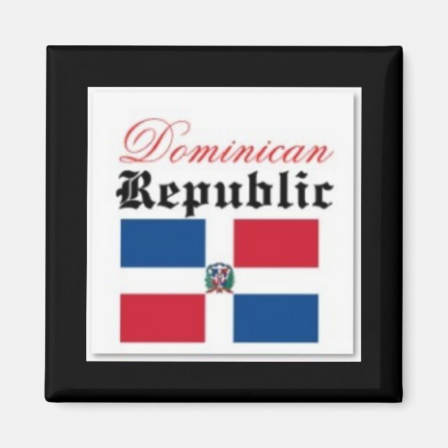 Aimant Drapeau de la République Dominicaine (Devant)