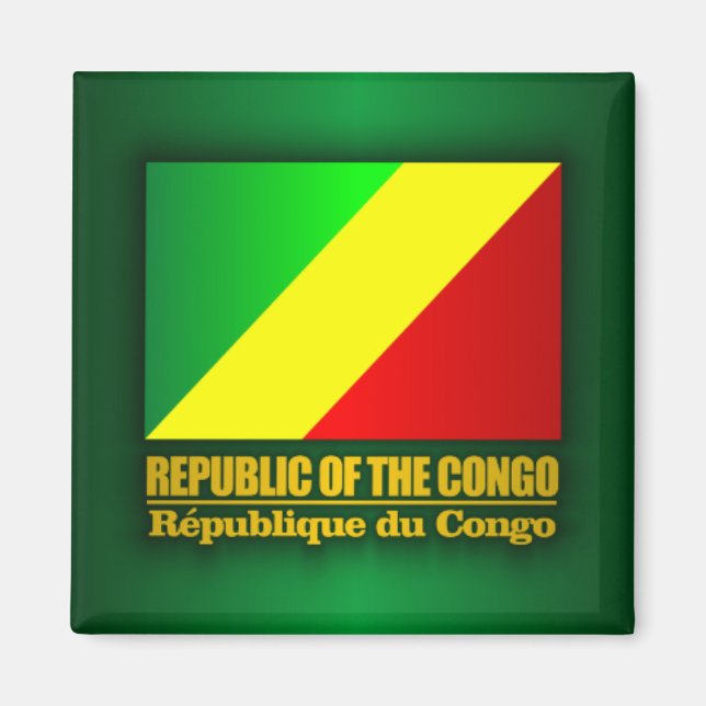 Aimant Drapeau de la République du Congo (Devant)
