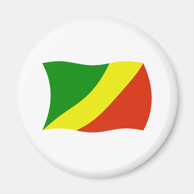 Aimant Drapeau de la République du Congo (Devant)