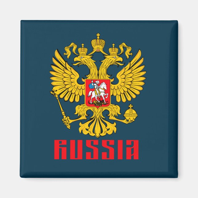Aimant Drapeau de la Russie Aigle impériale Russie Orthod (Devant)