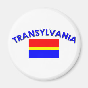 Aimant Drapeau de la Transylvanie (w/inscription)