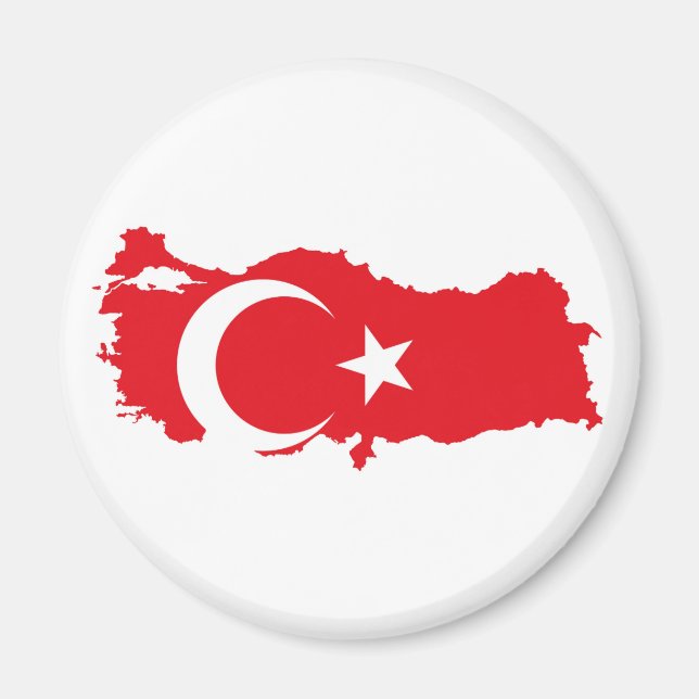 Aimant drapeau de la turquie symbole de forme silhouette (Devant)