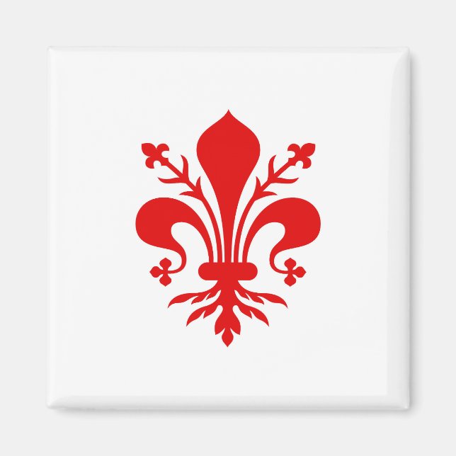 Aimant Drapeau de la ville de Florence Symbole Italie (Devant)