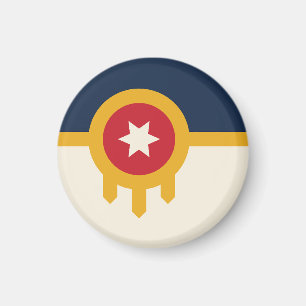Aimant Drapeau de la ville de Tulsa, Oklahoma
