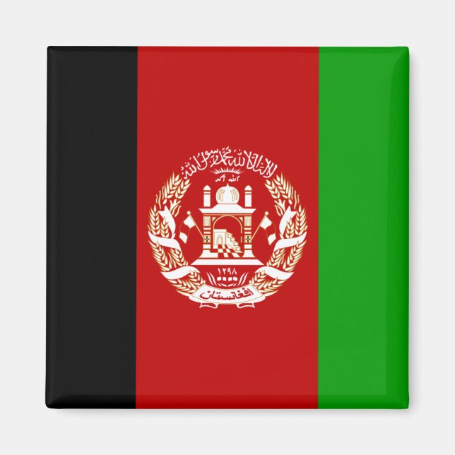 Aimant drapeau de l'Afghanistan (Devant)