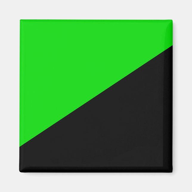 Aimant Drapeau de l'anarchisme vert (Devant)