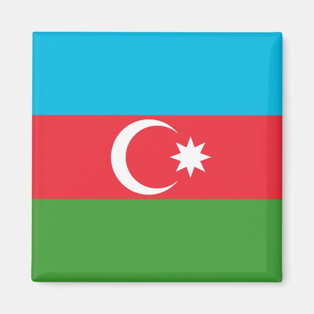 Aimant Drapeau de l'Azerbaïdjan (Azerbaïdjan) (Devant)