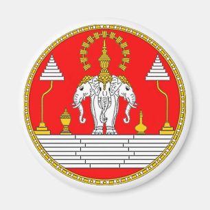 AIMANT DRAPEAU DE L'ÉLÉPHANT PRINCIPAL DES LAOTIENS TRO
