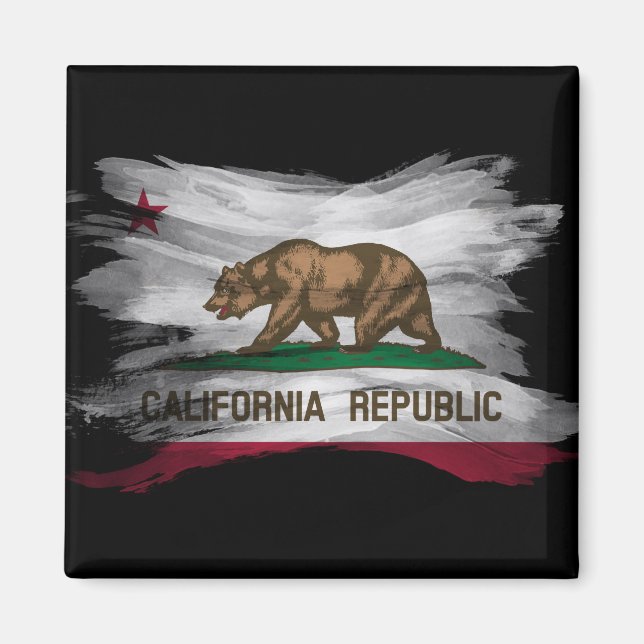 Aimant Drapeau de l'état de Californie (Devant)