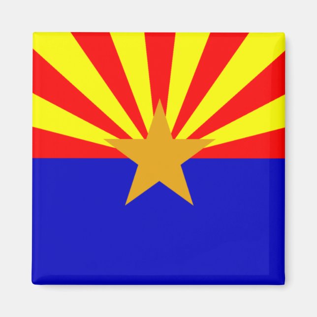 Aimant drapeau de l'État de l'Arizona (Devant)