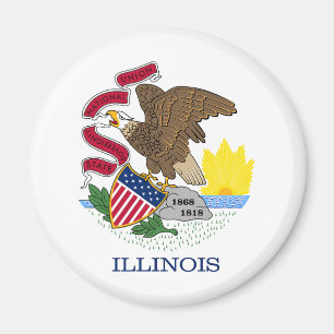 Aimant Drapeau de l'État de l'Illinois