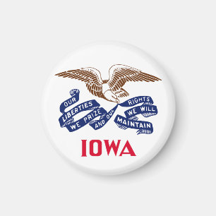 Aimant Drapeau de l'État de l'Iowa