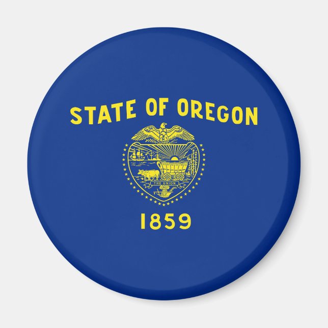 Aimant Drapeau de l'État de l'Oregon (Devant)