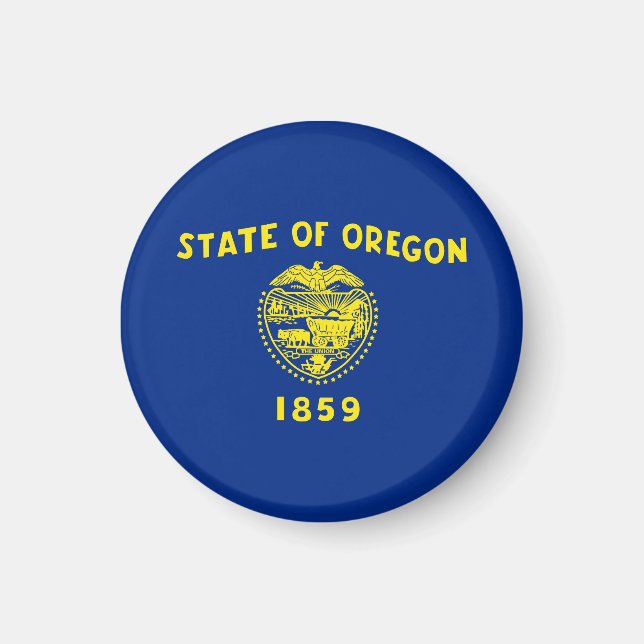 Aimant Drapeau de l'État de l'Oregon (Devant)