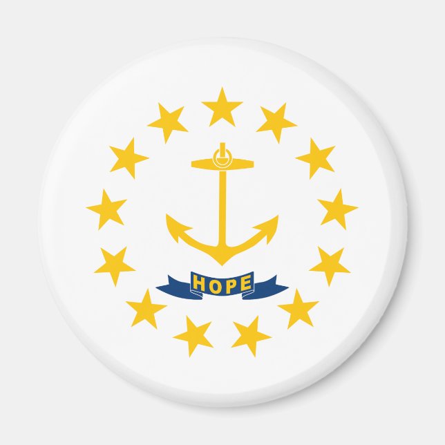 Aimant Drapeau de l'État de Rhode Island (Devant)