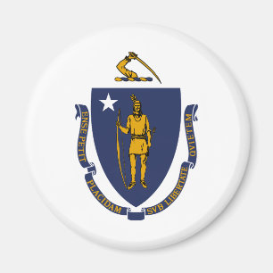Aimant Drapeau de l'État du Massachusetts