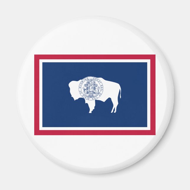Aimant Drapeau de l'État du Wyoming (Devant)