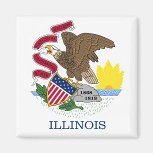 Aimant Drapeau de l'Illinois