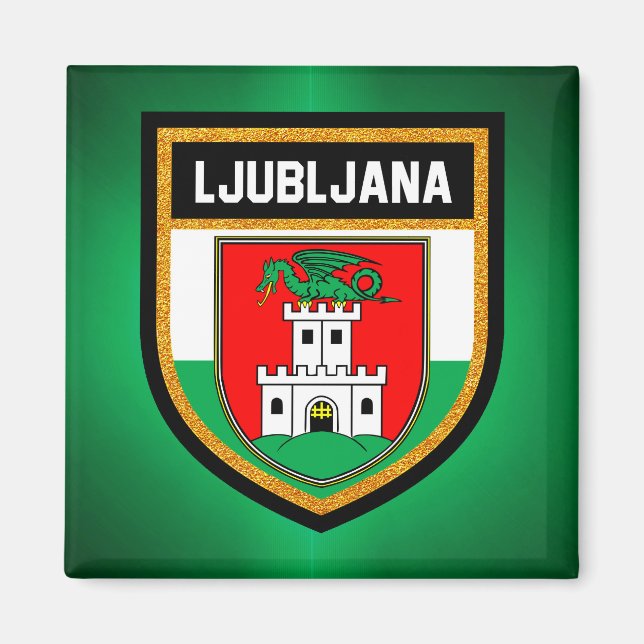 Aimant Drapeau de Ljubljana (Devant)