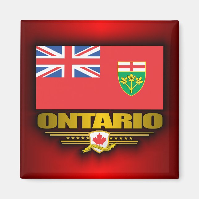 Aimant drapeau de l'Ontario (Devant)