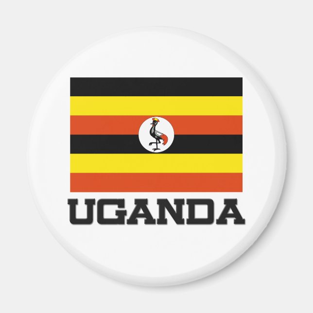 Aimant Drapeau de l'Ouganda (Devant)
