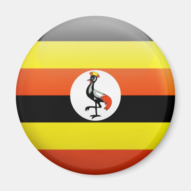 Aimant Drapeau de l'Ouganda (Devant)