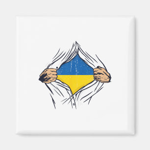 Aimant Drapeau de l'Ukraine pour les Ukrainiens avec fier