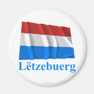 Aimant Drapeau de ondulation du luxembourgeois avec le