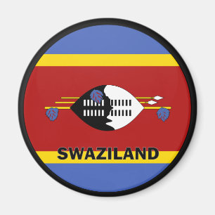 Aimant Drapeau de qualité de rondeau du Souaziland