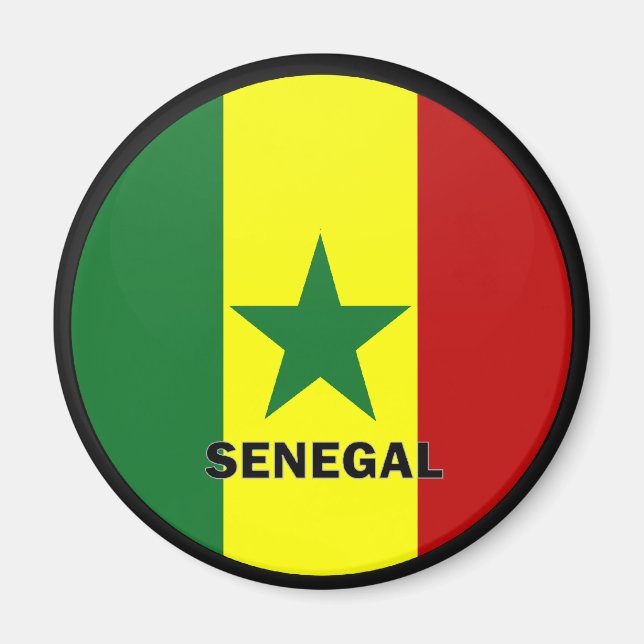 Aimant Drapeau de qualité Roundel Sénégal (Devant)