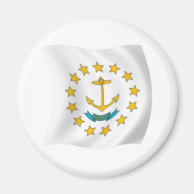 Aimant Drapeau de Rhode Island (Devant)